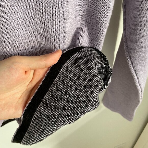 Vintage Purple V-neck Knit Baby Fit Sweater - Picture 5 of 6